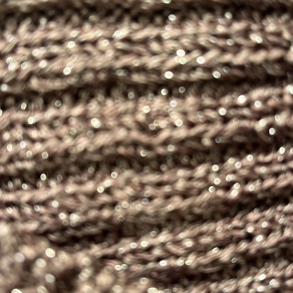 INC International Concepts Brown Shimmer Turtleneck Short Sleeve Sweater Sz S - Picture 5 of 6